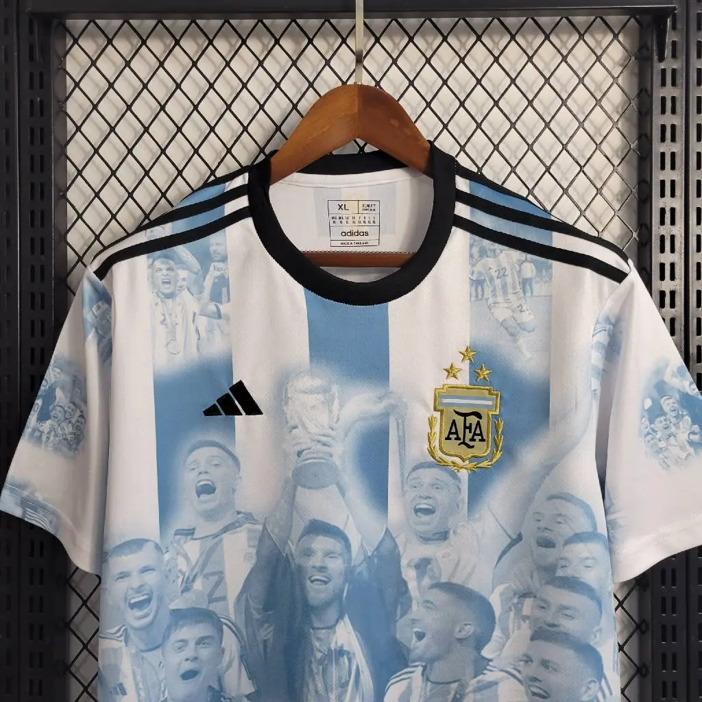ARGENTINA World Cup 2022 Champions Shirt - High-Quality Printed Brand