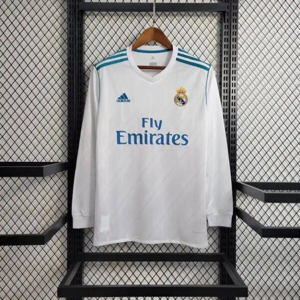 Real Madrid 2017/18 Home Retro Long Sleeve jersey