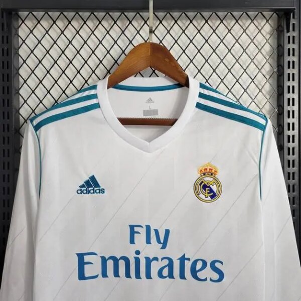 Real Madrid 2017/18 Home Retro Long Sleeve jersey