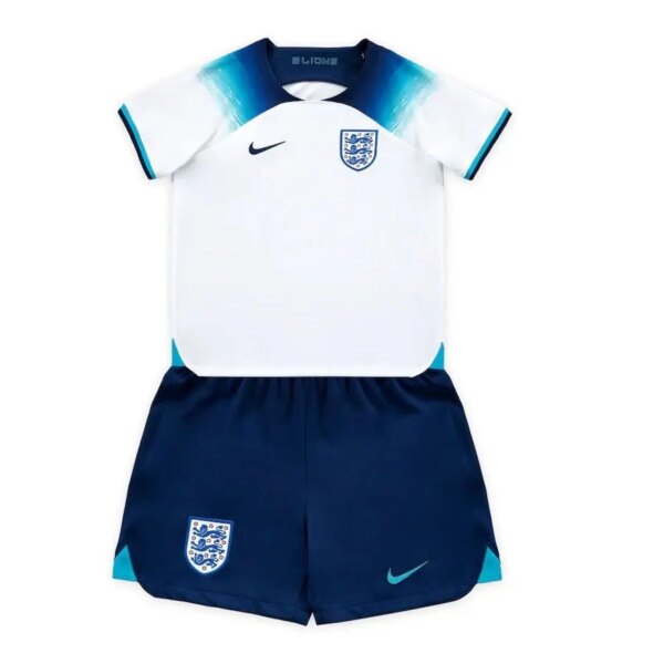 Kids England 2022/23 Home Jersey And Shorts Kit