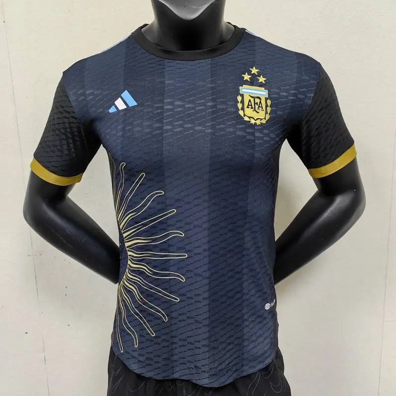 2023-24 Argentina 3 star black player version training jersey