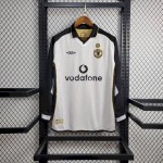 Retro Manchester United 2001/02 Centenary Reversible Away And Third Long Sleeves Jersey