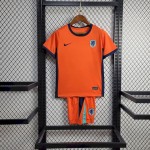 Kids Netherlands 2024-25 Euro Home Kit
