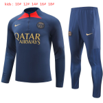 Paris Saint-Germain 2024/25 Half-Zip Kids Sweater+Pant 902
