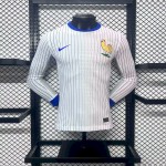 Mens France 2024/25 Euro Away Long Sleeves Jersey – Player Versi