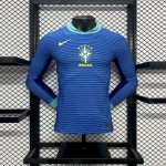 Mens Brazil 2024/25 Away Long Sleeves Authentic Jersey