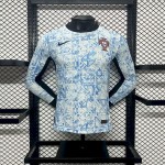 Mens Portugal 2024/25 Euro Away Long Sleeves Jersey – Player Versi