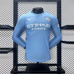 Mens Manchester City 2024/25 Home Long Sleeves Authentic Jersey