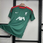 Mens Liverpool 2024/25 Pre-match training dark green Jersey