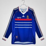 Retro France 1998 World Cup Home Long Sleeves Jersey