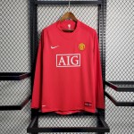 Retro Manchester United 2007/08 Home Long Sleeves Jersey