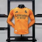 Mens Real Madrid 2024/25 Away Long Sleeves Authentic Jersey