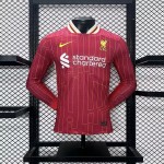 Mens Liverpool 2024/25 Home Long Sleeves Authentic Jersey