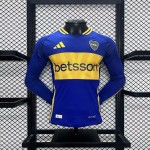 Mens Boca Juniors 2024/25 Home Long Sleeves Authentic Jersey