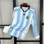 Retro Argentina 1998 Home Long Sleeves Jersey