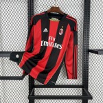 Retro AC Milan 2010/11 Home Long Sleeves Jersey