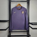 Mens England 2024/25 Euro Away Long Sleeves Jersey