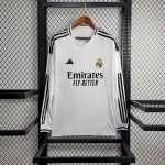 Mens Real Madrid 2024/25 Home Long Sleeves Jersey