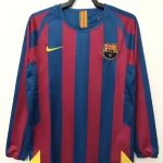 Retro Barcelona 2005/2006 Home Long Sleeves Jersey
