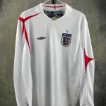 Retro England 2006 World Cup Home Long Sleeves Jersey