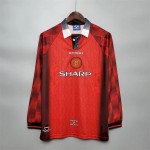 Retro Manchester United 1996 Home Long Sleeve Jersey