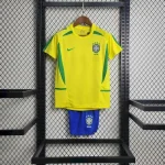 Retro Brazil 2002 Home Kids Kit