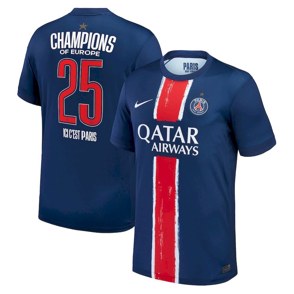 Mens Paris Saint-Germain 2024/25 Home Champions League Winner Jersey