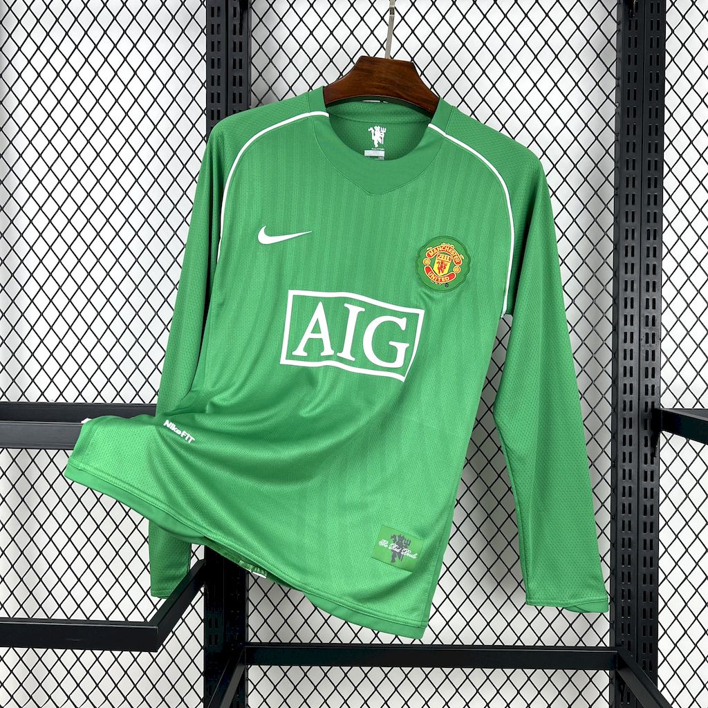 Retro Manchester United 2007/08 Goalkeeper  Long Sleeves Jersey