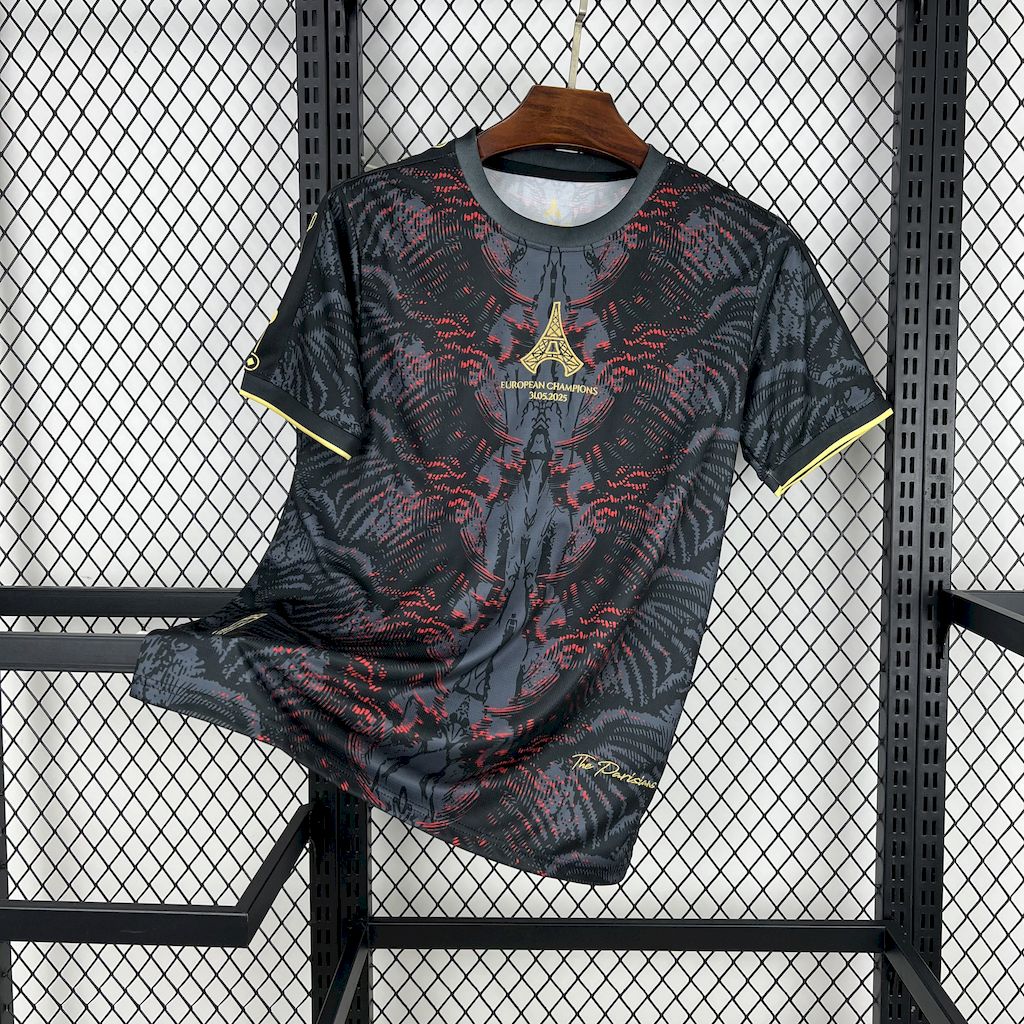 Mens Paris Saint-Germain 2025/26 (CAMPEONES DE EUROPA) Grey Jersey