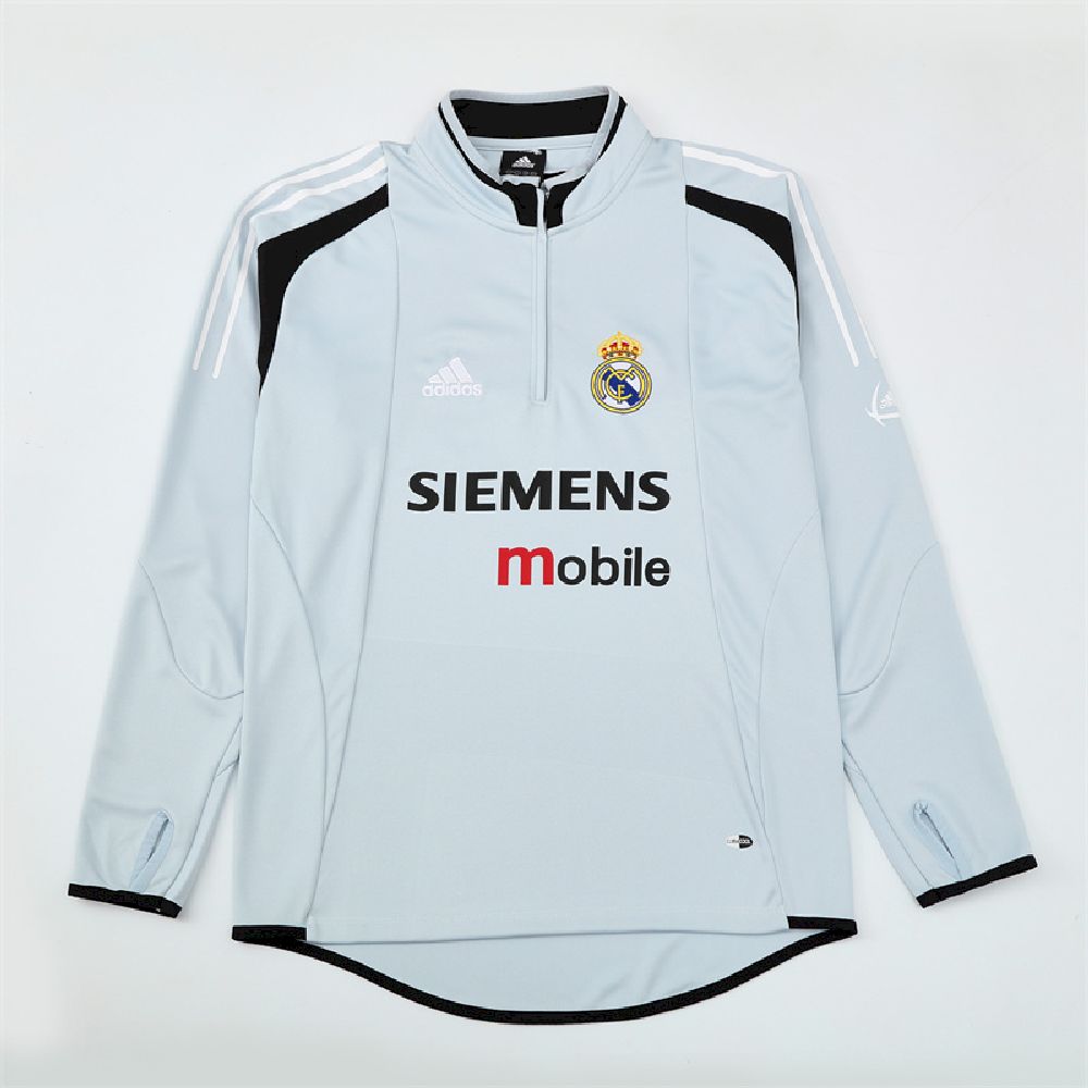 Unisex Real Madrid 2004/05 1/4 Zip Sweatshirt Retro Style