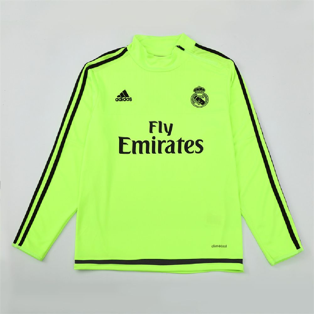 Unisex Real Madrid 2015/16 1/4 Zip Sweatshirt Retro Style