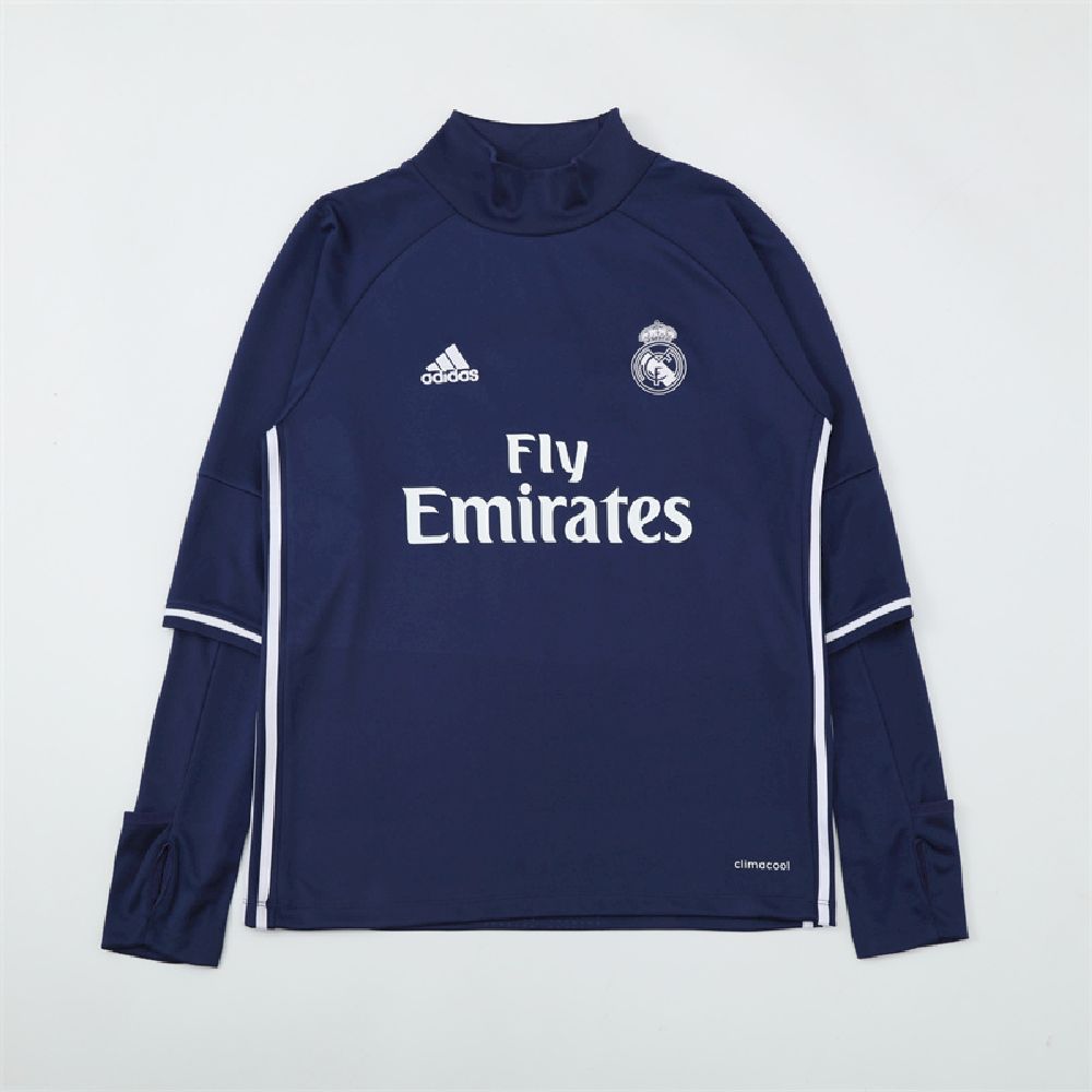 Unisex Real Madrid 2016/17 1/4 Zip Sweatshirt Retro Style