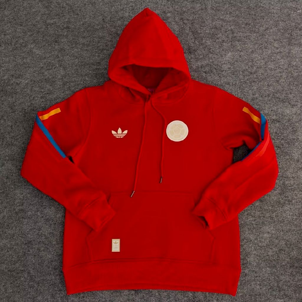 Unisex Colombia 2024 Red Football Hoodie